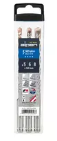 Grąžtas rinkinyje 3 vnt. Widia betono grąžtai SDS+, BOX F4, Alpen [0081700568100]