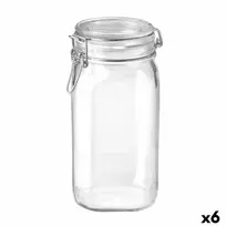 Maisto konservavimo konteineris Bormioli Rocco fido Skaidrus stiklas (1,5 L) (6 vnt.)