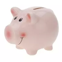 KOOPMAN Keraminė kiaulė taupyklė 12 cm rožinė