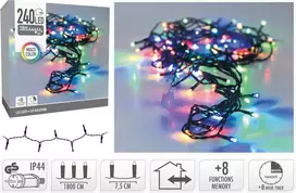 Christmas Decoration KALĖDINĖS LEMPUTĖS GIRLIANDA 240 LED SU LAIKMAČIU MULTICOLOR 809580