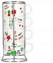 Bialetti Italia Do Cappuccino 4 vnt. x 200 ml balta
