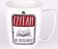 Nadwyraz.com Puodelis, keraminis, baltas Skaitau – netrukdyk! (494122) - 5901005002516
