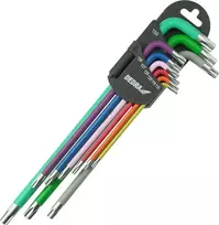 Dedra Torx raktai extra ilgi spalvaT10T50 rinkinys 9vnt S2