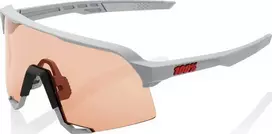 100% Akiniai 100% S3 Soft Tact Stone Pilka - Hiper Coral Lens (LT 52% + skaidrus stiklas LT 93%) (NEW 2021)