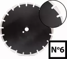 Abraboro Deimantinis diskas asfaltui 350 x 25,4/10 N6 lazeris (AB35000006)