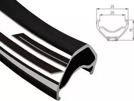 Alexrims SC PRO mtb 29 "x32otw. Tubulas paruoštas H.atskleistas juoda (ALX- SC- PRO- 2928)