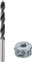 Wolfcraft gręžtuvas 10 mm kaiščių grąžtas + Wolfcraft stabdys