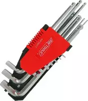 AW-Tools AWTOOLS RAKTAI ŠEŠIAKAMPIAI HEX/ 2,0-12,0mm/ 10vnt./ SU RUTULINE GALVUTE ILGI Juodas LINE