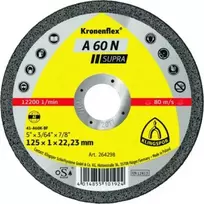 KLINGSPOR ALIUMINIO PJOVIMO DISKAS 125 mm x 1,0 mm x 22,2 mm A60N Supra