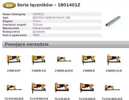 BOSTITCH ZSZYWKI 80 14mm 10 000 vnt.