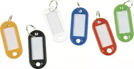 Q-Connect Q-CONNECT raktų pakabukai, 50x22mm, 100vnt, juoda