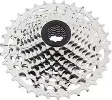 Microshift MICROŠIFT R9 / MARVO kasetė, 9-eilė, plienas, suderinamas su Shimano, 11-13- 15- 17- 19- 21- 28- 34, nikelis (NEW)