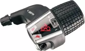 Microshift MICROŠIFT Mannet, dešinė, 6-eilė, suderinama su Shimano, Twist Shifter, Optinis translokacijos indikatorius (NEW)
