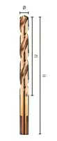 kobalto metalo grąžtas HSS-Co 10,5 mm, su šlifuota 3 briaunų ALPEN rankena [0065601050100]