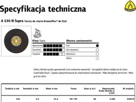 KLINGSPOR METALO PJOVIMO DISKAI 350 mm x 2,5 mm x 25,4 mm A630N Supra
