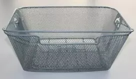 Basil Galinė bagažinė BASKET-4 Apatiniai kabliukai, sidabrinis plienas (BAS-11118)