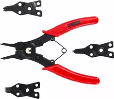 AW-Tools AWTOOLS ŽNYPLĖS SEG. 160mm VIDINĖMS IR IŠORINĖMS 4vnt KEIČIAMI ANTGALIAI Juodas LINE