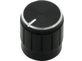 Elektros prekės // Elektromedžiagų išpardavimas | Žemų kainų akcijos // 8161# Gałka pot czarna śred - 15mm wsk.srebrny