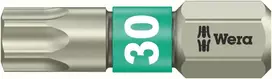 1/4" nerūdijančio plieno antgalis Torx lizdo varžtams, dydis TX30/25mm, Wera [05071037001]