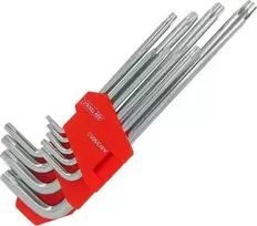 AW-Tools AWTOOLS TORX RAKTAI SU IMBUSU / T10-T50 / 9 vnt. / ILGI Juodas LINE