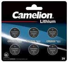 Baterijos Camelion CR2032, CR2025, CR2016, 3 V