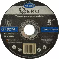 Geko GEKO PREMIUM metalo pjovimo diskas 125x2 Inox (10/50/200)