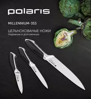 Grąžtas Peilių rinkinys Polaris Millennium-3SS nerūdijantis plienas, 3 vnt.