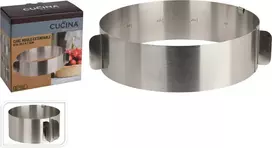 La Cucina kepimo forma su reguliuojamo aukščio apvalia, išskleidžiama torto juosta, plieninė krašto 16-30 cm