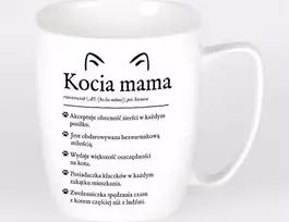 Nadwyraz.com Keramikos puodelis balta katė mama (505157) - 5905159700236