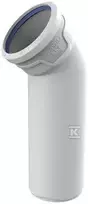Wavin AS+ ilgas alkūninis elementas 110x45° - baltas, PP-M