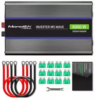 QOLTEC 51929 Monolitinis įtampos keitiklis 6000 MS Wave / 12V iki 230V / 3000/6000W / USB