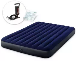 Pripučiamas čiužinys 203x152x25 cm su stūmokliniu pompa INTEX 64759
