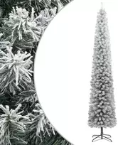 Siaura Kalėdų eglutė su stovu ir sniegu, 300cm, PVC