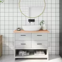 Vonios kambario stalviršis, 100x40x(2-4) cm, medienos masyvas