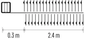 LED girlianda NANO, 4.5Vac (3xAA), 2.4m, 100 x LED, šiltai balta, su laikmačiu, EMOS