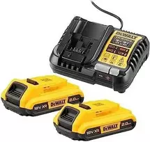 Akumuliatorius DeWalt DCB1104D2-QW; 18 V; 2,0 Ah; Li-ion; 2 vnt. + pakrovėjas
