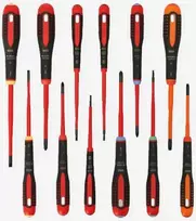 Bahco XXL Izoliuotų atsuktuvų rinkinys ERGO™ 12 vnt - PZ1/2; PH1/2; SL2,5/3,0/3,5/4,0/5,5; Combi PH1/SL5, PH2/SL6; T10 - 1000V VDE