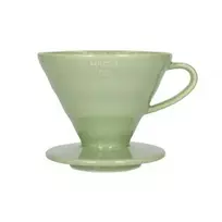 Hario V60-02 keramikinis kavos lašintuvas Smokey Žalias