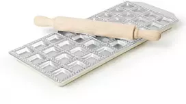 Forma su kočėlu klasikiniams Ravioli koldūnams gaminti, 36 vnt - Hendi 975534