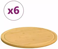 Pjaustymo lentelės, 6vnt., 30x1,5cm, bambukas