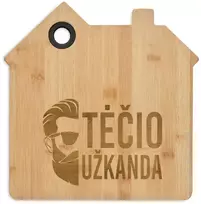 Namelio formos bambukinė pjaustymo lentelė "Tėčio užkanda"