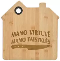 Namelio formos bambukinė pjaustymo lentelė "Mano virtuvė, mano taisyklės"