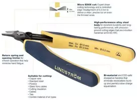 Bahco Šoninio kirpimo replės 0.2-1.6mm Lindström EDGE