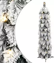 Dirbtinė apšviesta Kalėdų eglutė su 30 LED ir sniegu, 60cm