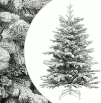 Dirbtinė eglutė su šarnyrinėmis šakomis, 120cm, dengta sniegu