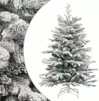 Dirbtinė eglutė su šarnyrinėmis šakomis, 150cm, dengta sniegu