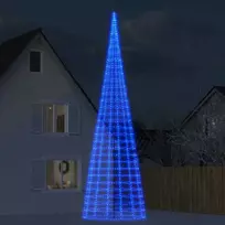Kalėdų eglutė ant vėliavos stiebo, 800cm, 3000 mėlynų LED