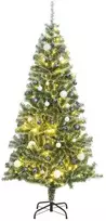 Dirbtinė Kalėdų eglutė su 300 LED/žaisliukais ir sniegu, 210cm