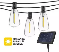 Tonro Lauko girlianda su saulės baterija (LED) Retro