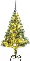 Dirbtinė Kalėdų eglutė su 150 LED, žaisliukais ir sniegu, 150cm